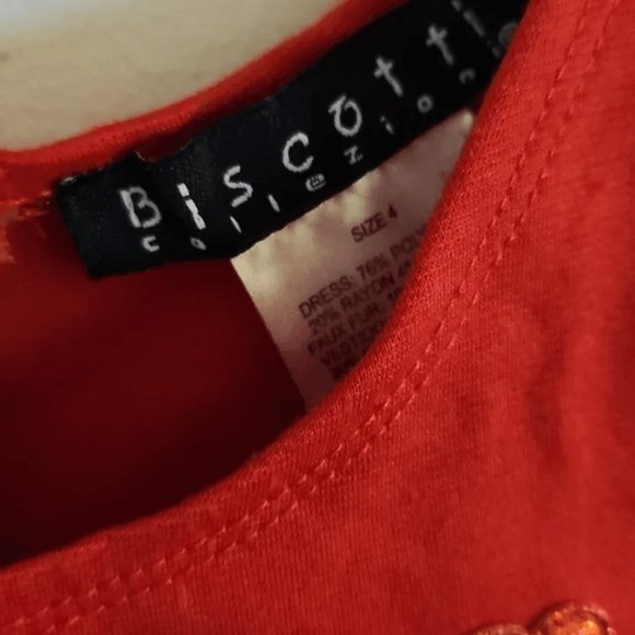 KATE MACK & BISCOTTI RED DRESS WITH PURSE - POCKET Size girls 4 - Picture 5 of 7